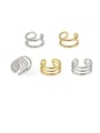 thumb Brass Hollow Geometric Minimalist Clip Earring (Single) 0