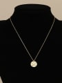 thumb Brass Shell Flower Minimalist pendant Trend Korean Fashion Necklace 1