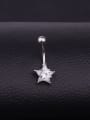 thumb Stainless steel Cubic Zirconia Star Hip Hop Belly Rings & Belly Bars 0