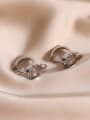 thumb Brass Opal Geometric Vintage Clip Earring 3