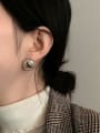 thumb Copper smooth Round Minimalist Stud Trend Korean Fashion Earring 2