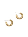 thumb Brass Geometric Minimalist Stud Trend Korean Fashion Earring 4