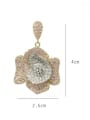 thumb Brass Cubic Zirconia Luxury Cluster Earring 1