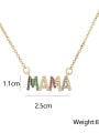 thumb Brass Cubic Zirconia Letter Vintage Necklace 2