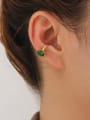 thumb Brass Cubic Zirconia Water Drop Minimalist Single Earring 1