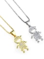 thumb Brass Cubic Zirconia Cute Necklace 1