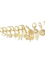 thumb Brass Cubic Zirconia Snake Minimalist Single Earring 4