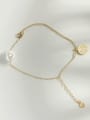 thumb Copper Freshwater Pearl Coin Minimalist Link Bracelet 3