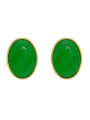thumb Brass Resin Geometric Minimalist Clip Earring 3