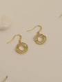 thumb Brass Cubic Zirconia Geometric Minimalist Hook Trend Korean Fashion Earring 4