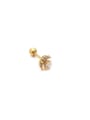 thumb Brass Cubic Zirconia Star Minimalist Stud Earring 4
