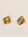 thumb Brass Geometric Vintage Stud Trend Korean Fashion Earring 4