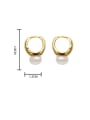 thumb Brass Imitation Pearl Geometric Minimalist Earring 2