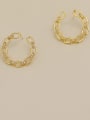 thumb Copper Cubic Zirconia Geometric Minimalist Stud Trend Korean Fashion Earring 2