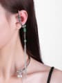 thumb Brass Natural Stone Tassel Vintage Single Earring(Single -Only One) 1