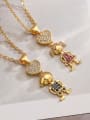 thumb Brass Cubic Zirconia Girl Dainty Necklace 1