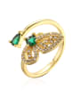 thumb Brass Cubic Zirconia Butterfly Hip Hop Band Ring 4