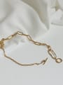 thumb Brass Hollow Geometric chain Vintage Necklace 0