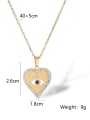 thumb Titanium Steel Cubic Zirconia Heart Vintage Necklace 2