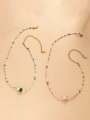 thumb Brass Multi Color Glass beads Mushroom Trend Beaded Necklace 3