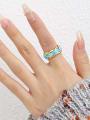 thumb Brass Geometric Trend Stackable Ring 1