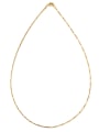 thumb Brass Geometric Minimalist smooth chain Necklace 0