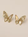 thumb Brass Shell Butterfly Cute Stud Trend Korean Fashion Earring 2