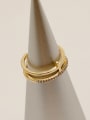 thumb Brass Cubic Zirconia Geometric Minimalist Stackable Fashion Ring 1