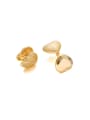 thumb Brass Heart Hip Hop Stud Earring 1