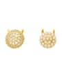 thumb Brass Imitation Pearl Geometric Ethnic Stud Trend Korean Fashion Earring 0