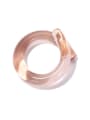 thumb Hand Glass   Minimalist Twist Round  Glass Band Ring 4