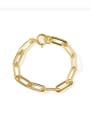 thumb Brass hollow chain Geometric Vintage Link Bracelet 1