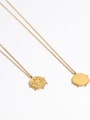 thumb Brass  Vintage Embossed round card  Coin Pendant Necklace 2