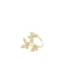 thumb Brass Cubic Zirconia Butterfly Dainty Band Ring 0