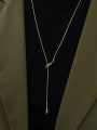 thumb Stainless steel Tassel Minimalist Lariat Necklace 2