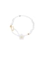 thumb Brass Trend Flower Bracelet and Necklace Set 0