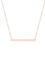 thumb Stainless steel Rectangle Minimalist Necklace 0
