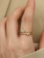 thumb Brass Cubic Zirconia Star Minimalist Stackable Fashion Ring 2