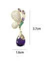 thumb Brass Cubic Zirconia Butterfly Luxury Drop Earring 3