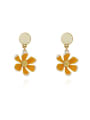 thumb Copper Enamel Cute Flower  Drop Trend Korean Fashion Earring 0