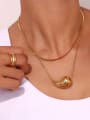 thumb Stainless steel Water Drop Minimalist Necklace 2