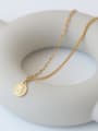 thumb Brass Coin Artisan round pendant Necklace 2