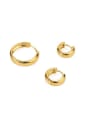 thumb Brass Round Minimalist Huggie Earring(ONLY ONE PCS) 0