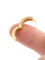 thumb Brass Cubic Zirconia Heart Minimalist Single Earring 3