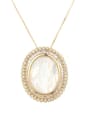 thumb Brass Shell Oval Dainty Necklace 0