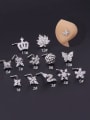 thumb Stainless steel Cubic Zirconia Crown Hip Hop Nose Studs 1