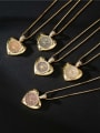 thumb Brass Cubic Zirconia  Vintage Heart Pendant Necklace 1