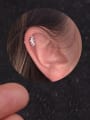 thumb Brass Cubic Zirconia Crown Cute Stud Earring 1