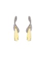 thumb Brass Cubic Zirconia Geometric Luxury Cluster Earring 2
