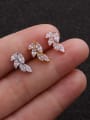 thumb Copper with Cubic Zirconia White Star Dainty Stud Earring(Single) 2